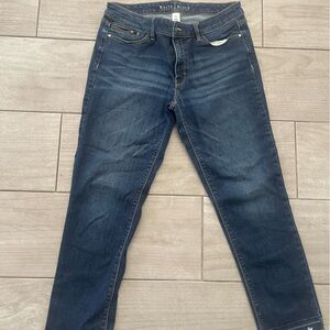 White House Black Market Blue Ankle Cropped Jeans